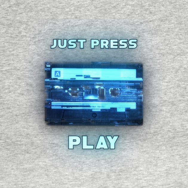 Just Press Play Glitched Retro Cassette by spiralrewind